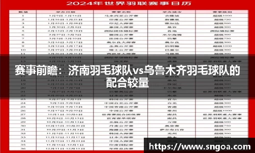 赛事前瞻：济南羽毛球队vs乌鲁木齐羽毛球队的配合较量
