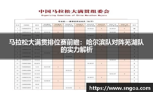 马拉松大满贯排位赛前瞻：哈尔滨队对阵芜湖队的实力解析